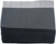 AebDerp 125Pcs Disposable Nail Art Tattoo Paper Towels Table Mat, 3-Ply Waterproof Tattoo Bibs Sheets Nail Desk Mat, Tattooing Tablecloth Pads Tray Covers, Nail Napkins for Nail Salon Supplies (Black)