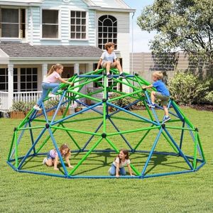 Albott 14x7FT Kids Geometric Climbing Dome, Ages 3+, 5-Tier Jungle Gym