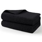 HOMEXCEL Professional Large Microfiber Car Drying Towels 2 Pack, Lint Free, Scratch Free, Highly Absorbent Drying Towel for Cars, SUVs, RVs, Trucks, and Boats,31" x 24", Black