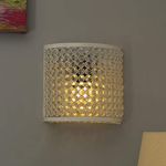 Homesake ® Crystal French Decorative White and Crystal Wall Sconce Lamp