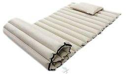 NutriBuck® Buckwheat Hull Mattress | Single Bed Mattress | Mini Buckwheat Hulls Pillow Free | Size : 78" x 36" x 3" | Color : Cream