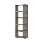 Coaster Home Furnishings 5-Tier Semi-Backless Bookcase Weathered Grey