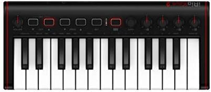 IK Multimedia iRig Keys 2 Mini portable keyboard MIDI controller with 25 velocity-sensitive synth-action mini keys and headphone output, for iPhone, iPad, Mac, PC, Android
