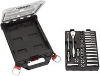 Milwaukee Ratchet and Socket Wrench Insert Set 1/4 Inch Metric 28-Piece in Packout Compact Organiser Slim