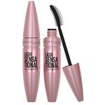 Maybelline New York Lash Sensational Volumizing and Thickening Mascara, Very Black, Duo Bundle