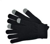 Men's Knitted Touch Screen Gloves with grey tips for touch screen phones and ipods