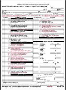 J. J. Keller & Associates, Inc. BIT Program Tractor/Trailer/Truck Inspection & Maintenance Record Form 25-pk. - Snap-Out, 3-Ply, Carbon, 8.5inches x 11.75inches - Comply with California Biennial Inspection of Terminals Program - J. J. Keller