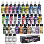 Airbrush Paint - 30 Colors with 3 T