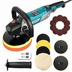 Buffer Polisher, ENEACRO Rotary Car Polisher Waxer, 1500W 6-inch/7-inch Variable Speed 1000-3500RPM, Detachable Handle Perfect for Boat, Car Polishing and Home Appliance