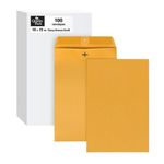 Quality Park 10 x 15 Clasp Envelopes, Clasp and Gummed Closures for Storing or Mailing, Heavy-Duty 32 lb Kraft Paper, 100 per Box (QUA37798)