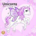 2025 Unicorns Monthly Wall Calendar by Bright Day, 12 x 12 Inch Kids Mythical Fantasy Creatures