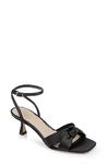 Jewel Badgley Mischka Valerie Open Toe Kitten Heels, Black, 7.5