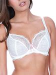 Freya Women's Fancies 1011 Underwire Non Padded Plunge Bra, White, 34FF