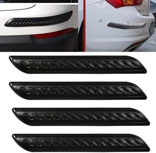 Anti-Collision Patch Car Bumper Guard Strip Anti-Scratch Bumper Protector Trim Universal Rear Bumper Protector Car Door Edge Guards Car Side Door Edge Guards Protector (Black-4Pack)