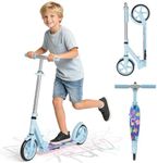 Kick Scooter for Kids 5-12, Teens, Adults, CPSC Certified Foldable Lightweight Sport Scooter with 8 Inch Wheels, Max Load 240 LBS, Gift for Childs (New_Blue)
