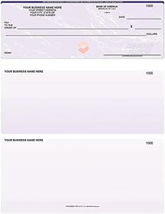 ABC Printing Computer Checks - 500 Sheets Customizable High-Security Check Paper & Perforated Vouchers - Anti-Fraud Personal & Business Checks Compatible with Quickbooks, Laser & Inkjet Printers