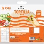 Makino Tortilla Wraps | 8.5 Inch 6 Pcs | 348 gm | Fresh Taste & Soft Texture l Best for Burrito, Wraps, Tacos, Shawarmas and Rolls l