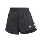 adidas Pacer Training 3 Stripes Woven Mid Rise Short Black/White