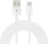 OXZEEWEE 5M USB C Power Extension Cable for Home Security Cameras or Devices with USB C Port, USB A to USB C Durable Charging and Data Sync Cord-White