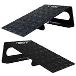 YOKEFIT Squat Wedge – Professional Squat Ramp for Weightlifting and Fitness – Squat Platform- Slant Board for Heel Elevated Squats and Calf Raises – Heavy-Duty Anti-Slip Squat Blocks (20 Degrees)