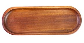 redchocol8® Handmade SMALL Wooden Oval Pen Tray Natural Brown Office Organise Coin Key Gift Trinket