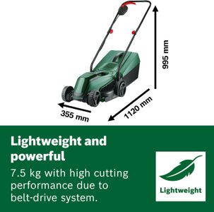 Bosch EasyMower 18V Cordless Lawn Mower, 32cm Cutting Width