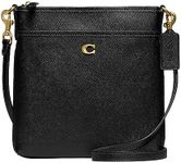 COACH Cross Grain Leather Kitt, Bla