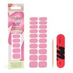 Mylee Gel Nail Wraps [Stand By Me] – Solid Colour Range – 20 Pre-Cured Gel Stickers for Instant Mani – No Lamp Needed, Chip-Resistant, Glossy Finish, Lasts Up to 14 Days – Vegan & Cruelty-Free