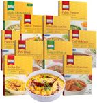 Ashoka Microwaveable Entrees 1932, Vegetarian Sampler Kit, Heat & Serve Meal Pack, Kosher Certified Variety Pack, Authentic Indian Cuisine, Instant Meals, Gluten-Free with No Preservatives, Pack of 10