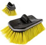 DOCA Floor Scrub Brush with Long Handle - Head Only - No Pole Extension Pole (6+ Reach) - Outdoor Broom - Car Wash Brush with Long Handle Also for House Siding, Deck, Patio & More