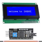 DAOKAI 2004 20X4 Character LCD Screen Module IIC I2C TWI Serial Interface Adapter Blue White Backlight 5V for Arduino with Dupont Cable