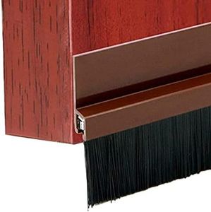 Betlex Door Bottom Sealing Strip Draft Stopper with Aluminium Plate & Nylon Bristles for Weather Stripping, Air & Sound Blocking (Multi-Color)-Pack of 1