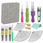 99 Pcs Needles Felting Tools Needles Wool Felting Soft Needle Felting Pad with 3 Sizes Felting Needles for Needle Felting Craft DIY