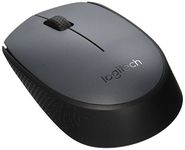 Logitech M170 Wireless Mouse, 2.4 GHz with USB Mini Receiver, Optical Tracking, 12-Months Battery Life, Ambidextrous PC/Mac/Laptop - Grey/Black