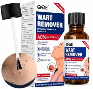 QQE 40% Salicylic Acid Wart Remover Liquid for Feet & Body, Maximum Strength Plantar Wart Remover for Feet, Fast-Acting Wart Remover for Common, Flat & Corn Warts, 1.01 fl oz