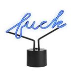 Amped & Co ® - "F*ck" Neon Desk Light, 9"x11.5" - Light Up Sign, Blue Neon Sign, Off Neon Sign - LED Sign Light up Decor, Cool Neon Signs