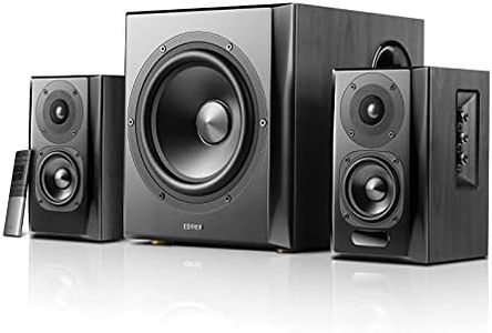 Edifier S351DB Bookshelf Speaker and Subwoofer 2.1 Speaker System Bluetooth V5.0 aptX Wireless Sound for Computer Rooms, Living Rooms & Dens