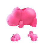 Bath Spout Cover - Faucet Cover Baby - Tub Spout Cover Bathtub Faucet Cover for Kids -Tub Faucet Protector for Baby - Silicone Spout Cover Pink Hippo - Kids Bathroom Accessories - Free Bathtub Toys