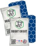 Bright Knight Reflective Tape Hexagon Hard Hat Reflective Stickers. 1" Blue Motorcycle Helmet Stickers Made with 3M Reflective Tape. Vinyl Waterproof Reflective Stickers to Stay Visible at Night. 2pk