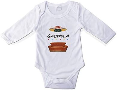 LolaPix Body personalizado bebé con nombre. Regalos personalizados para bebés. Bodies personalizados manga larga. Varias tallas. Friends