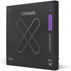 D'Addario Coated Acoustic Bass Guitar Strings - XTB3790GS - XT Bass Phosphor Bronze, Custom Light, GS Mini®, 37-90