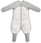 Love To Dream Sleep Suit Warm, 6-12 Months, Built-in Quilt for Cool Room Temperatures (16-20°C), 2.5 TOG, Long Sleeves Design, Wearable Blanket, White