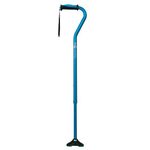 Drive Medical Hugo Mobility Quadpod Offset Cane with Ultra Stable Cane Tip, Aquamarine 1 count