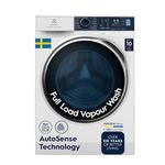 Electrolux 9kg 5 Star Fully Automatic Front Load Washing Machine with UltraMix, Full Load Vapour Wash for Sustainable Clothing, Hygienic Care, EcoInverter, White, UltimateCare 500, EWF9024R5WB