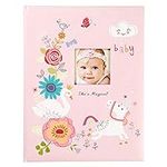 C.R. Gibson ''She's Magical'' Pink Baby Memory Book for Girls, 48 Pages, 9.1'' x 11.5''