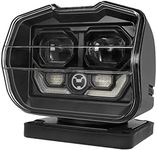 CAFOPAR Boat Spotlight, 80W Truck Spotlight Control Searchlight 360º LED Rotating Control Spot Work Light for SUV Off-Road Trucks Boat Home