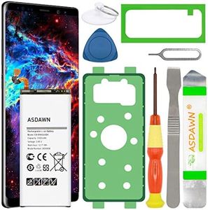 Galaxy Note 8 Battery Replacement, EB-BN950ABA Battery for Samsung Galaxy Note 8 SM-N950 N950U/U1/A/T/P/V/R4/W/F EB-BN950ABE with Tools+Back Cover Adhesive+Battery Adhesive+Installation Instruction