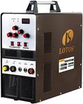 LOTOS TIG200ACDC 200A AC/DC Aluminum Tig Welder with DC Stick/Arc Welder, Square Wave Inverter with Foot Pedal and Argon Regulator 110/220V Dual Voltage Brown