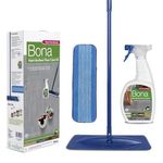 Bona Hard Surface Floor Cleaning Starter Kit, includes Mop, Machine Washable Mop Pad and Bona Hard Surface Floor Cleaner Liquid 1 Litre