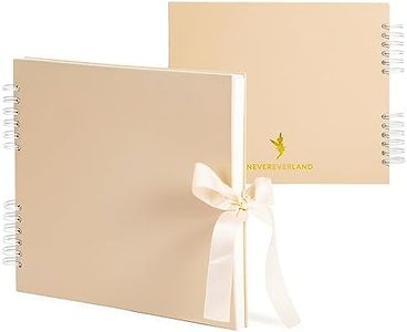 Never Ever Land Album Portafoto e Scrapbook – Spirale 30x25, 80 Pagine 250 GSM – Copertina Rigida, Chiusura a Nastro – Foto, Matrimonio, Famiglia, Baby Shower, Scrapbooking, Regalo